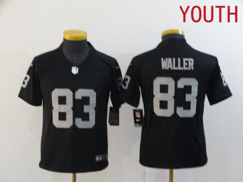 Cheap Youth Oakland Raiders 83 Waller Black Nike Limited Vapor Untouchable NFL Jerseys